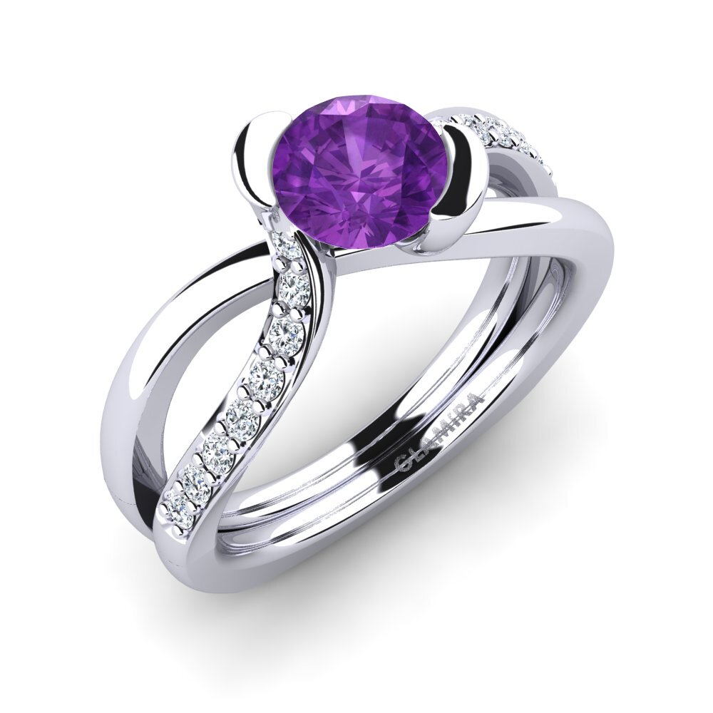 Amethyst Engagement Ring Nery 0.8 crt