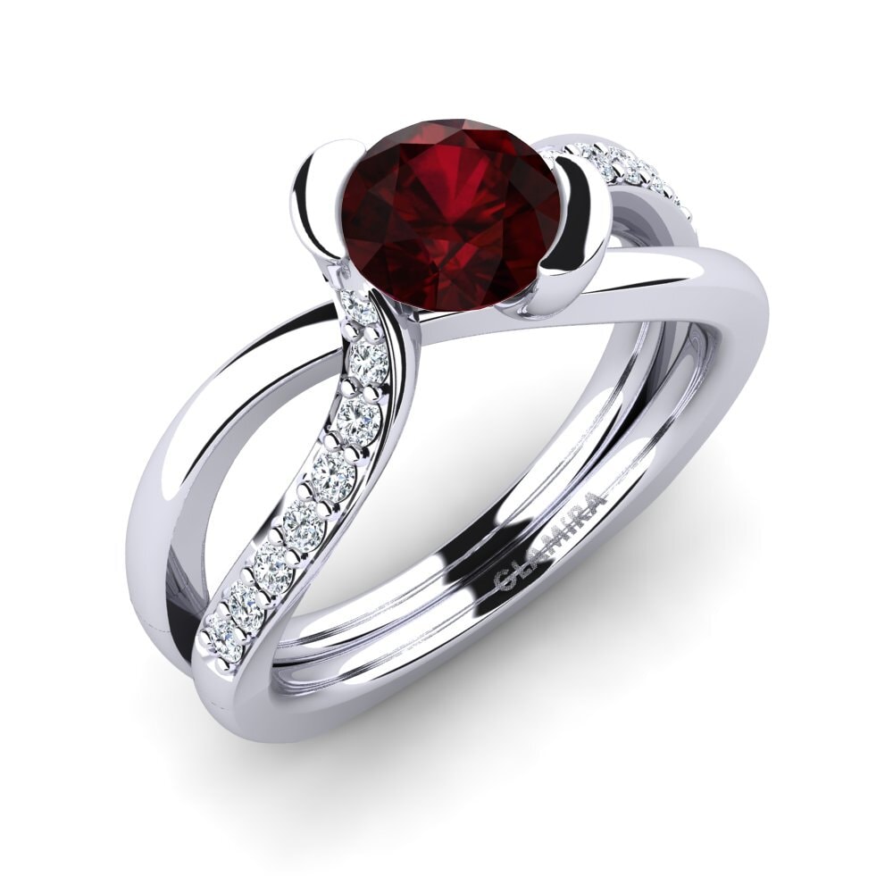 Garnet Engagement Ring Nery 0.8 crt