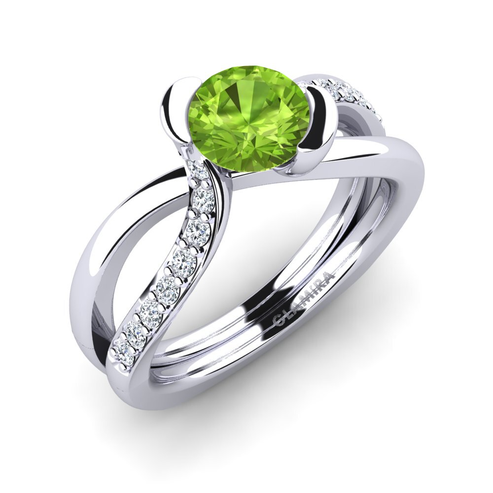 Peridot Engagement Ring Nery 0.8 crt