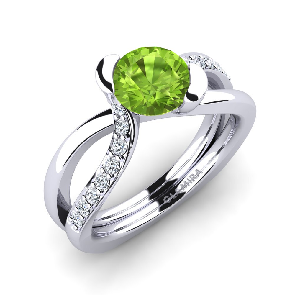 Peridot Engagement Ring Nery 1.0 crt