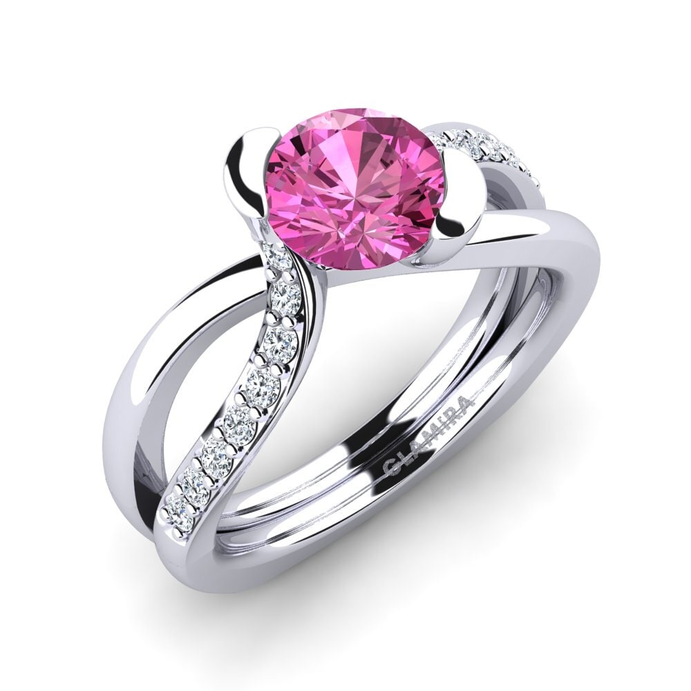 Pink Topaz Engagement Ring Nery 1.0 crt