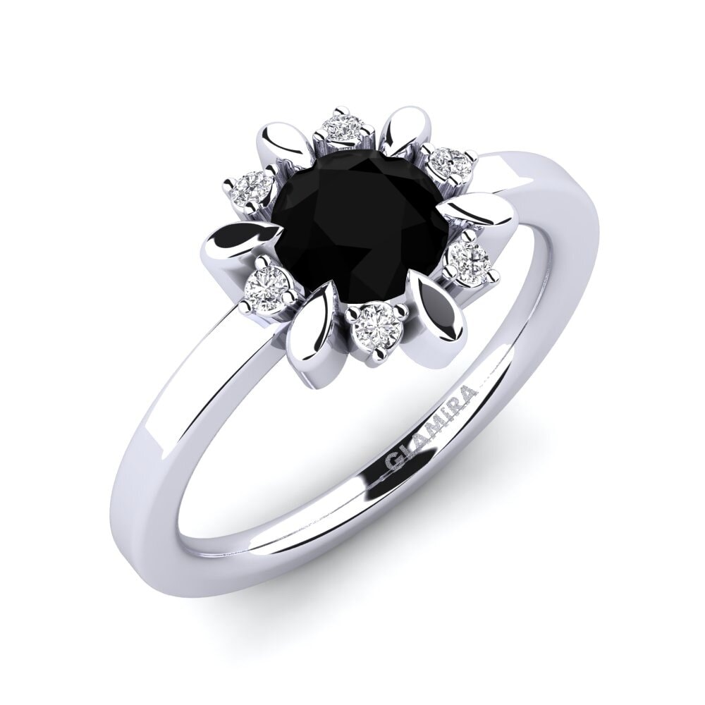 Black Onyx Engagement Ring Neta