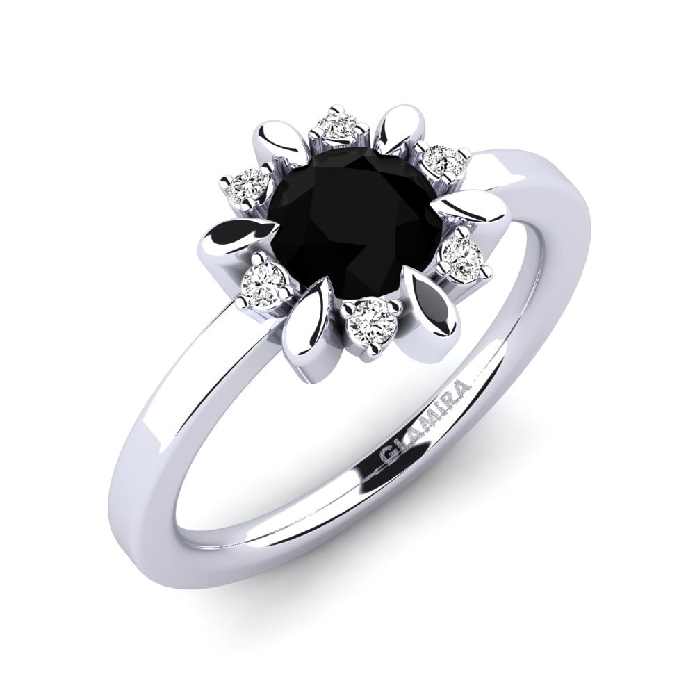 Black Onyx Engagement Ring Neta