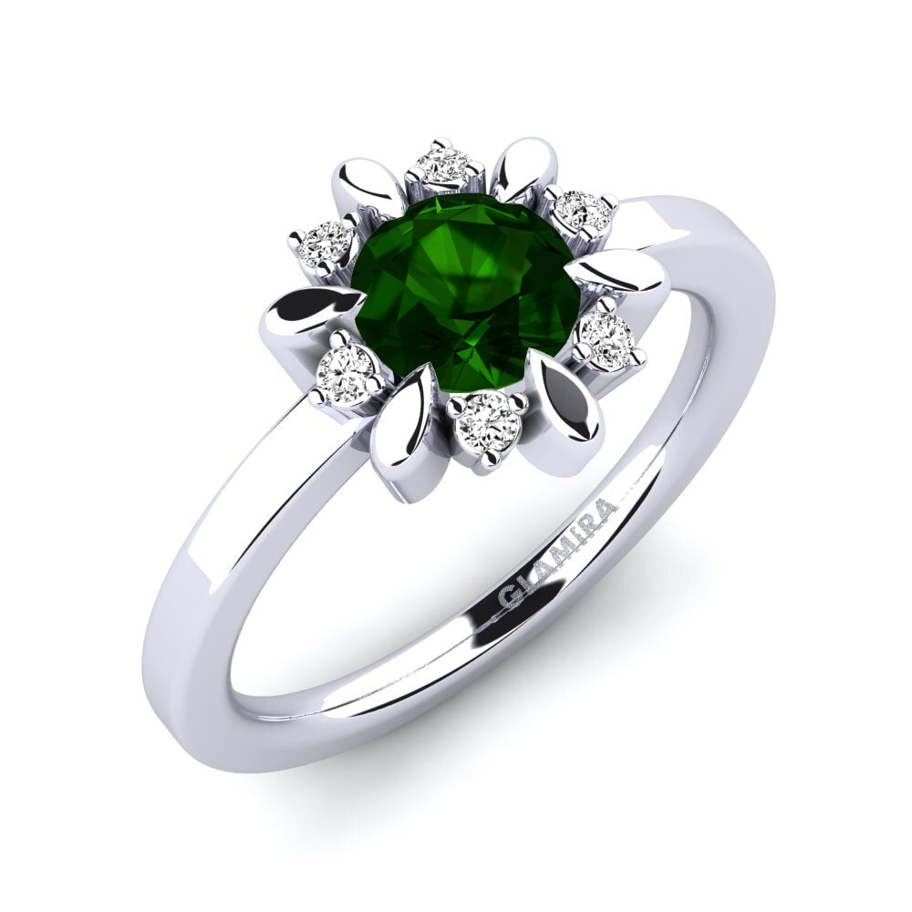 Đá Tourmaline Xanh / Bích tỷ Nhẫn đính hôn Neta