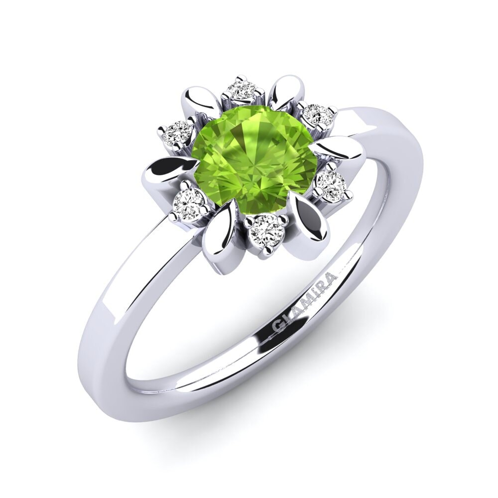 Rund Peridot Verlobungsringe Neta