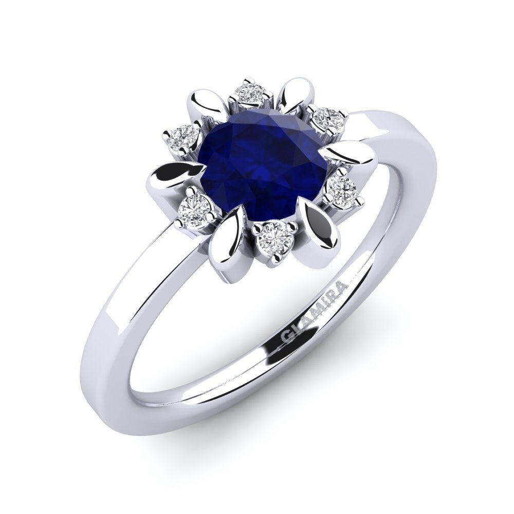 Zafiro Anillo de compromiso Neta