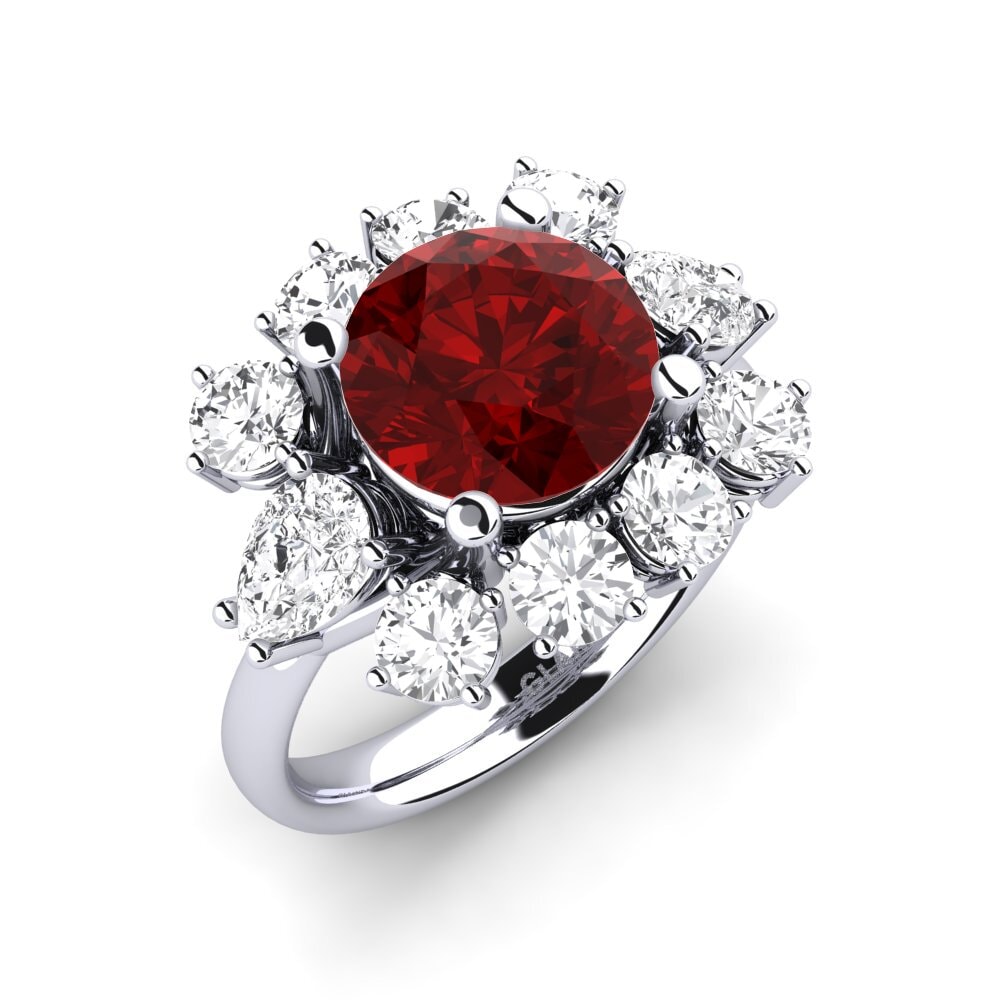 9k White Gold Ruby (Lab Created) Engagement Ring Neuquen