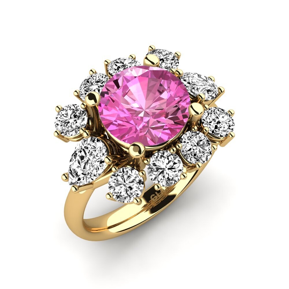 9k Oro Amarillo Topacio Rosa Anillo de compromiso Neuquen