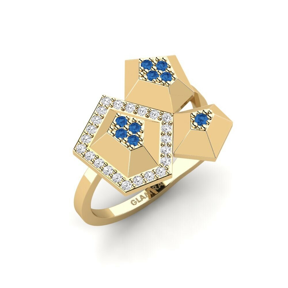 Dark Blue Zirconia Ring Neutrino