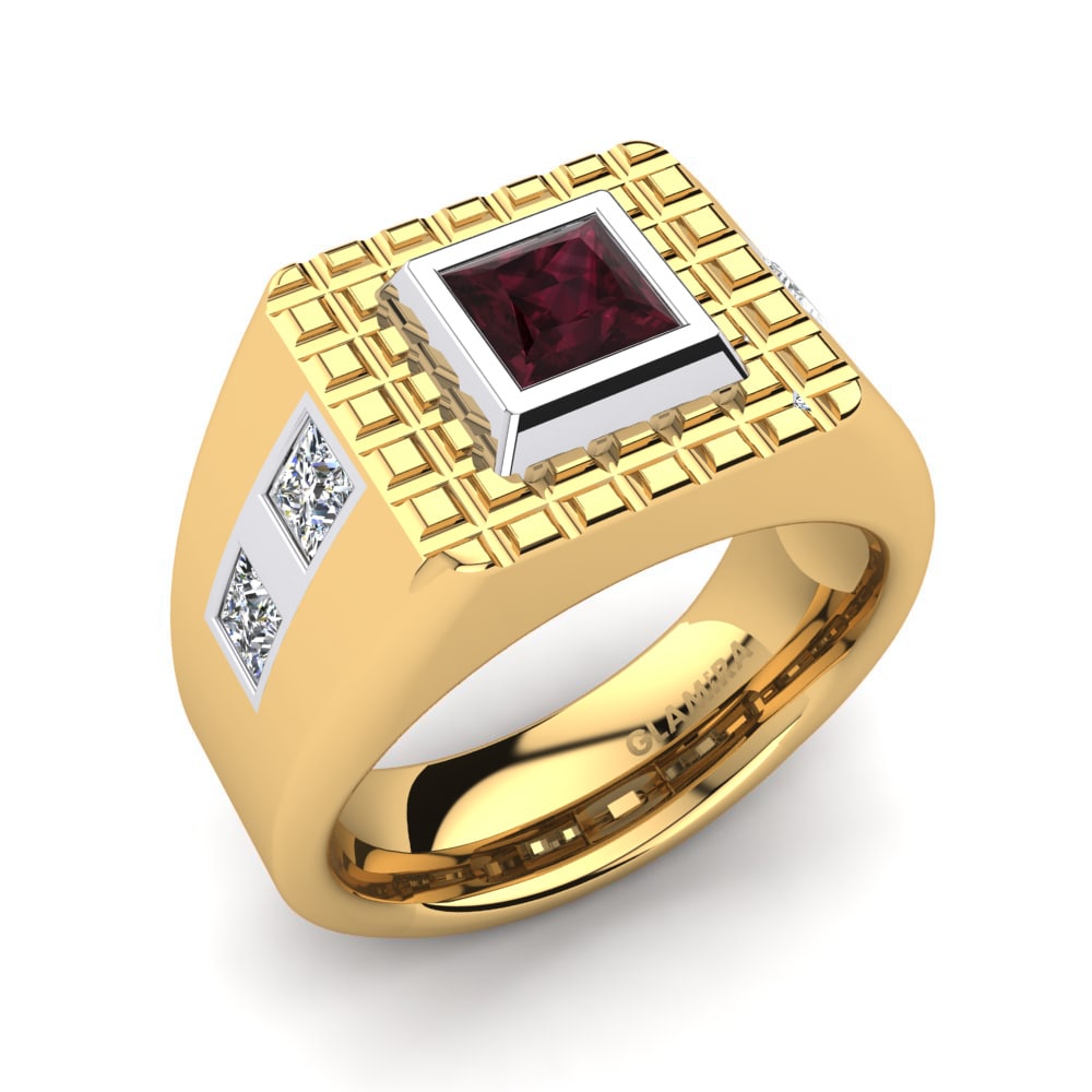 Garnet Men's Ring Nevada