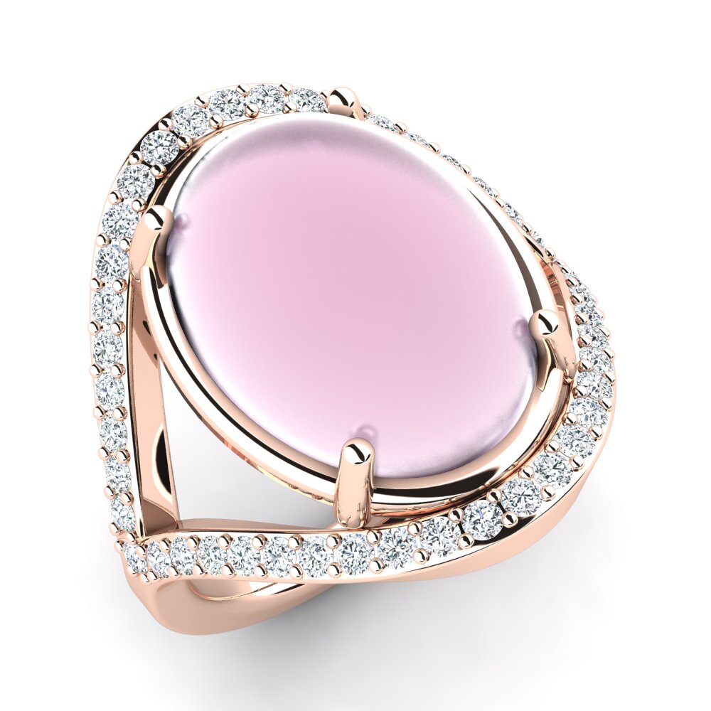 Cabochon Rosenquarz Ring Nevasia