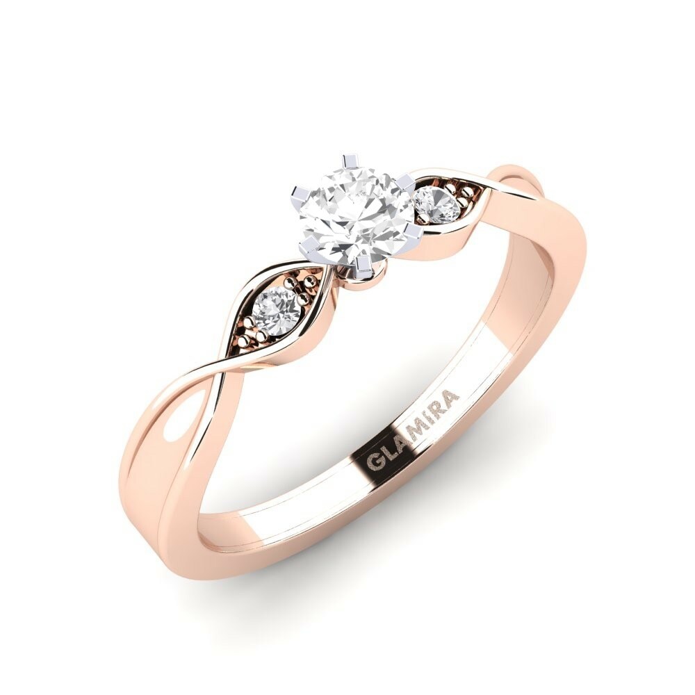 9k Rose & White Gold Engagement Ring Neveda