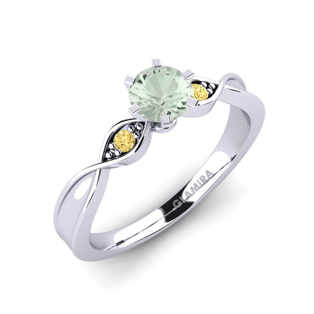 Amatista verde Anillo de compromiso Neveda 0.5 crt
