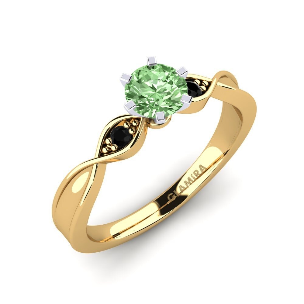 14k Oro Amarillo/Blanco Anillo de compromiso Neveda 0.5 crt