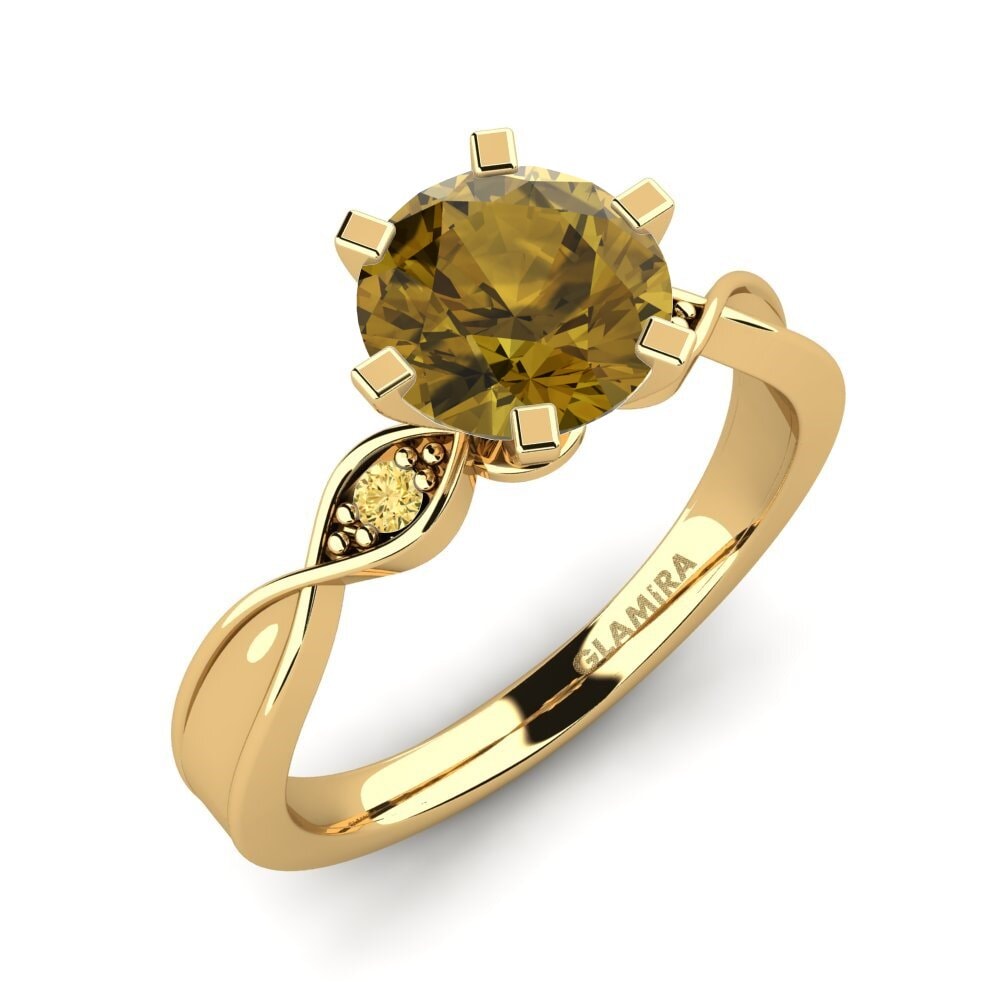 Circón Marrón Anillo de compromiso Neveda 1.6 crt