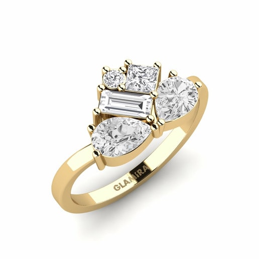 Ring Nevertheless 585 Yellow Gold & White Sapphire
