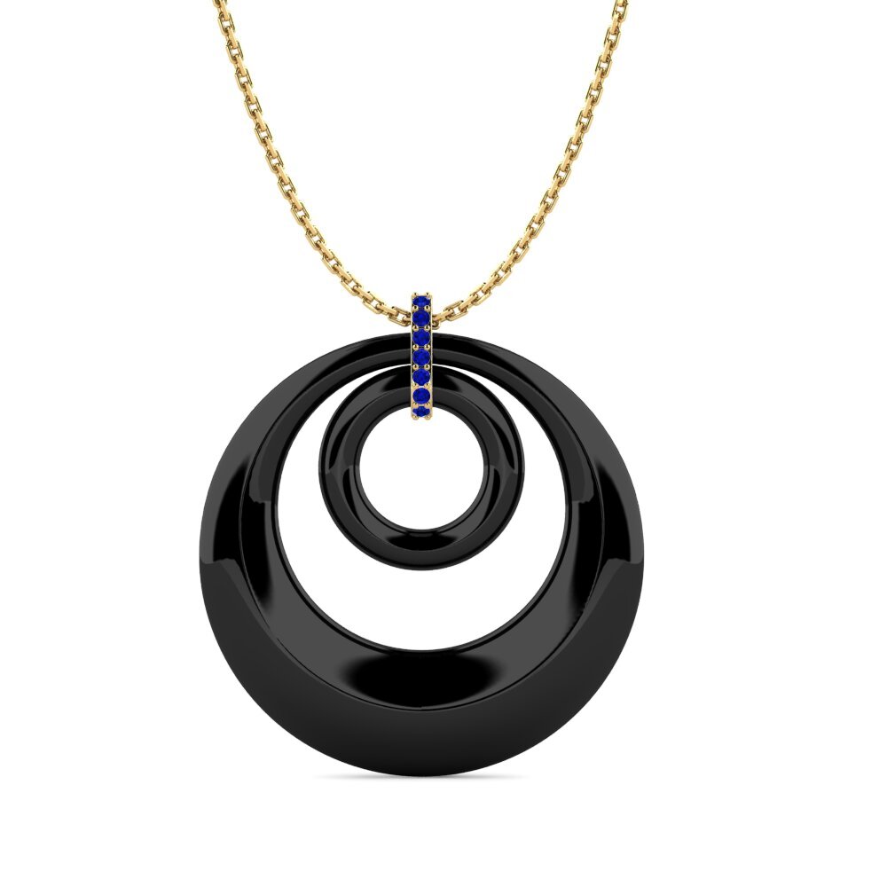 9ct Yellow Gold Sapphire Women's Pendant Neville