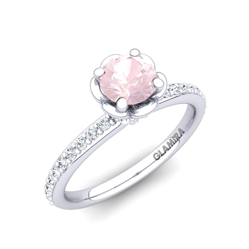 Rose Quartz Engagement Ring Ethel