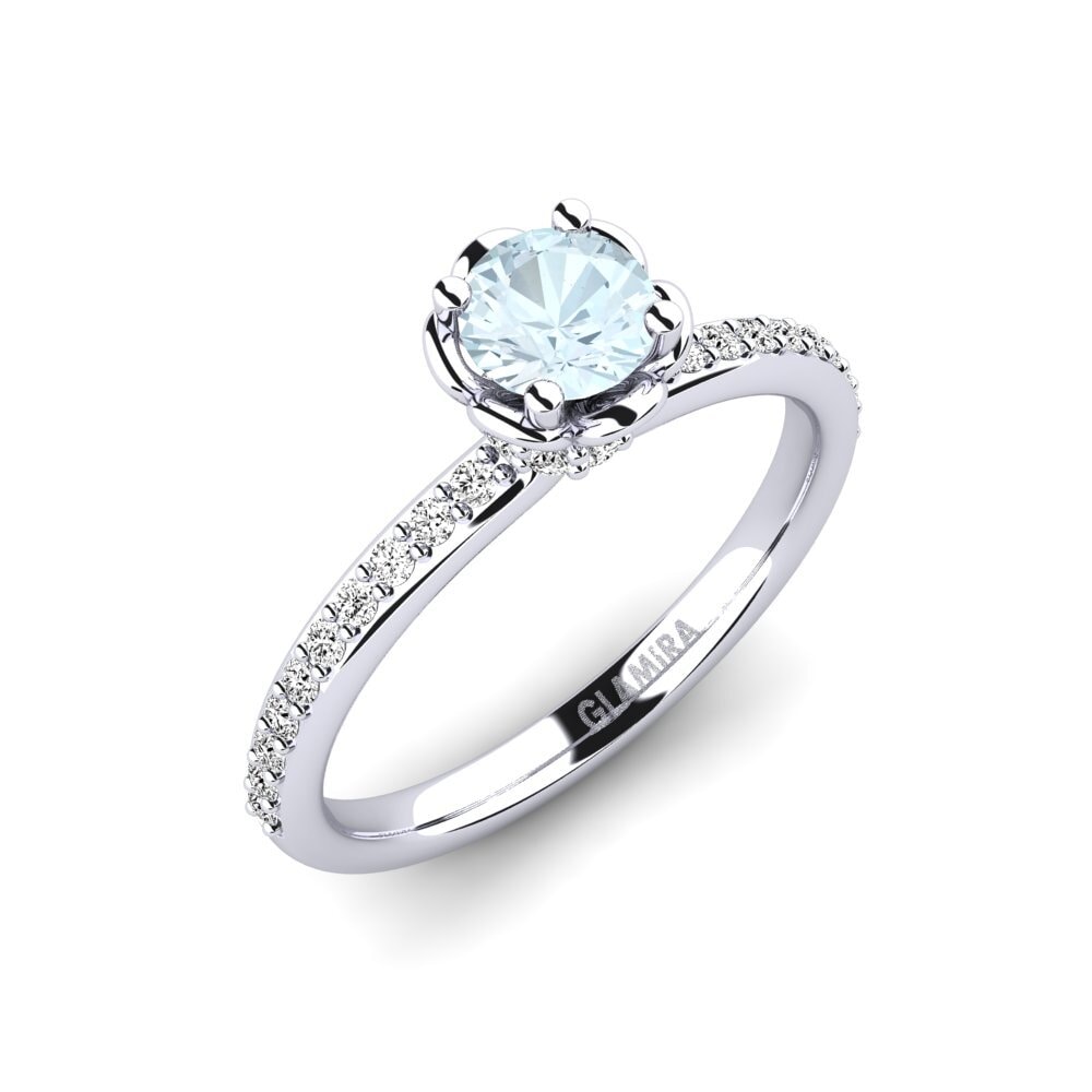 Aigue-marine Bague de fiançailles Ethel