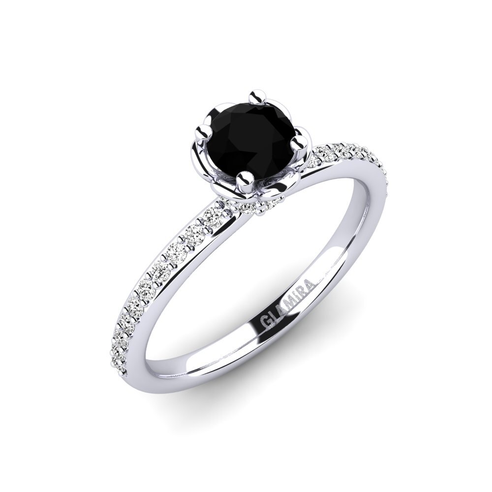 Onyx Noir Bague de fiançailles Ethel