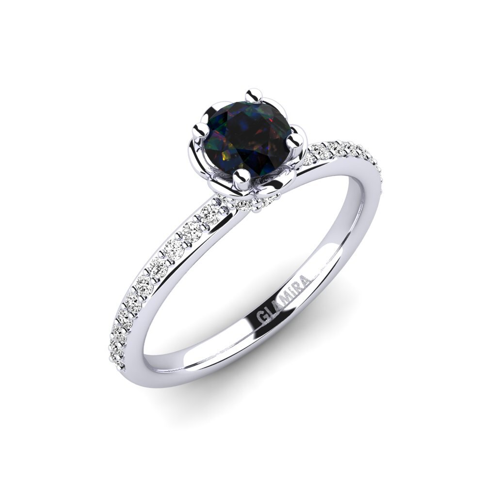 Opale Noire Bague de fiançailles Ethel