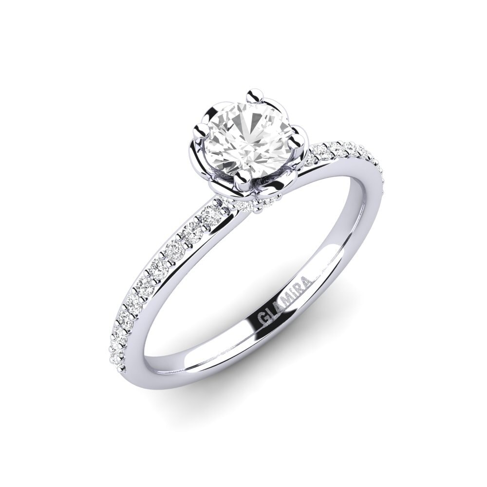 Saphir Blanc Bague de fiançailles Ethel
