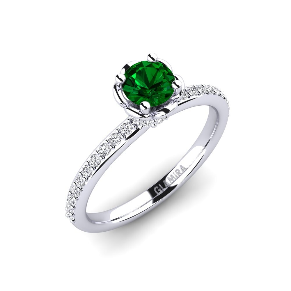 Zircone Vert Bague de fiançailles Ethel