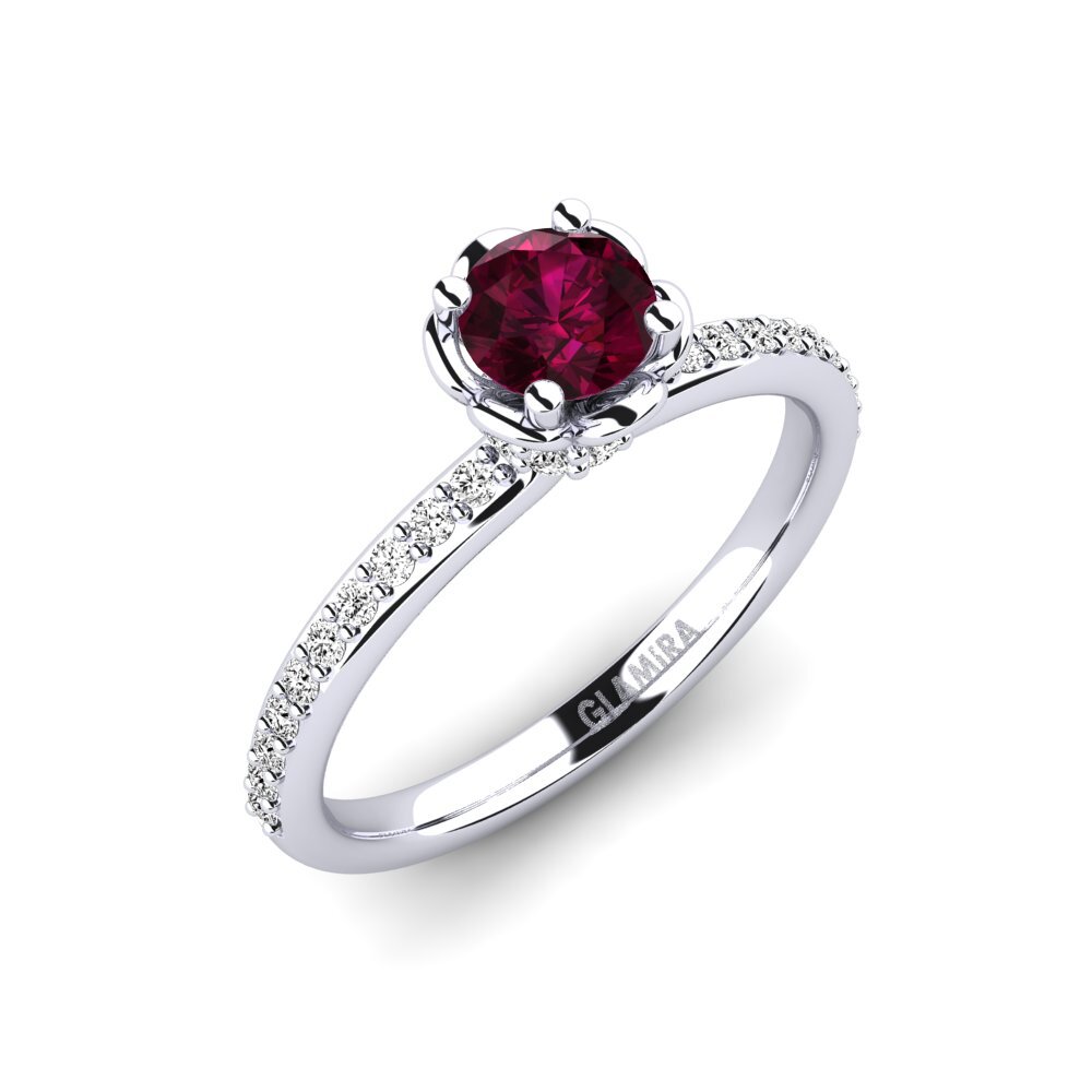Grenat de Rhodolite Bague de fiançailles Ethel