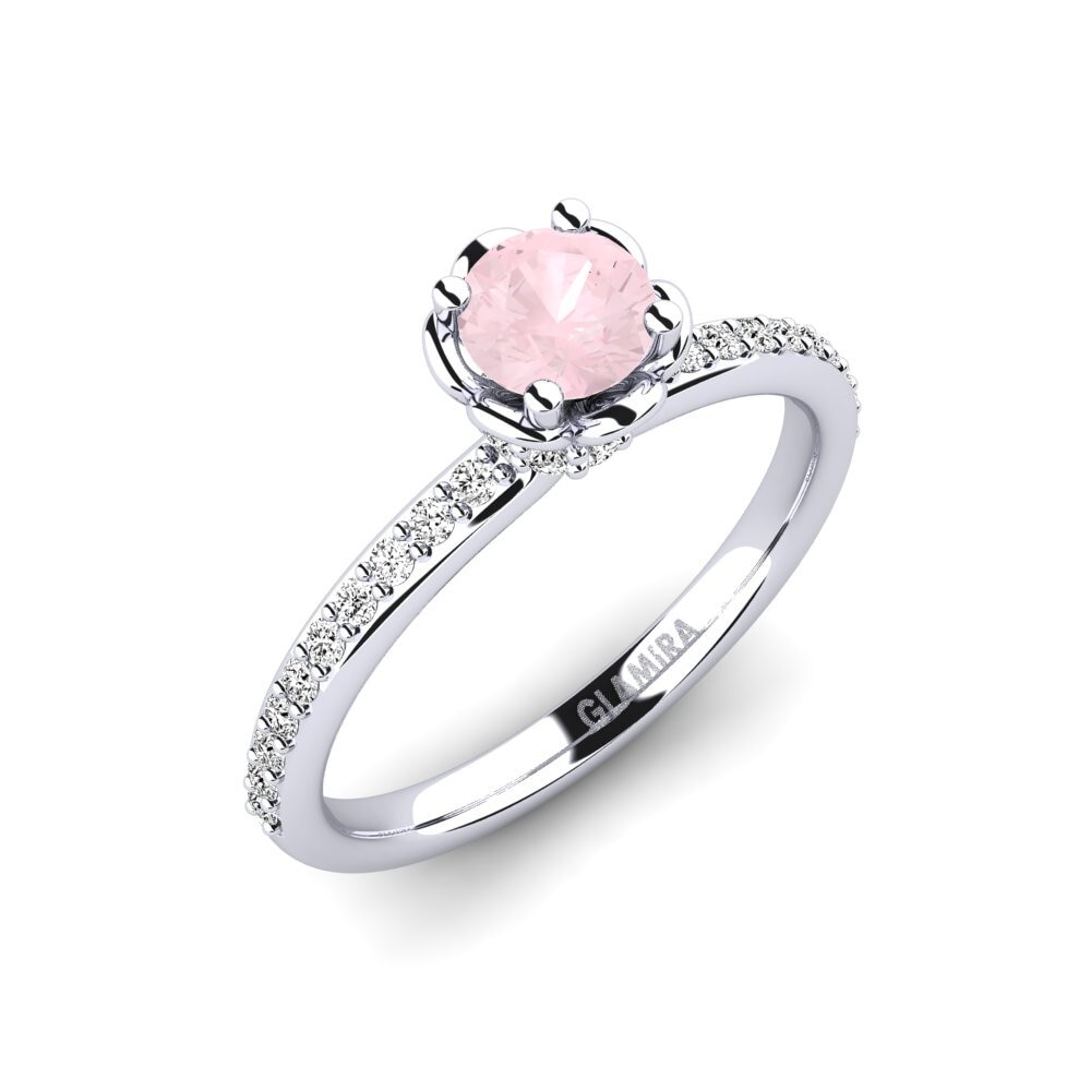 Rose Quartz Engagement Ring Ethel