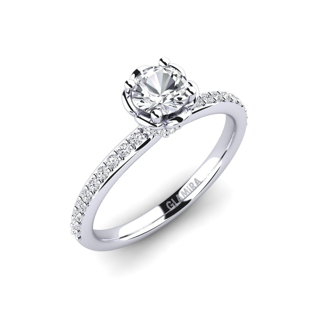 Zircon Blanc Bague de fiançailles Ethel