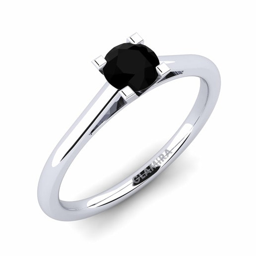 Ring Nichele 585 White Gold & Black Diamond