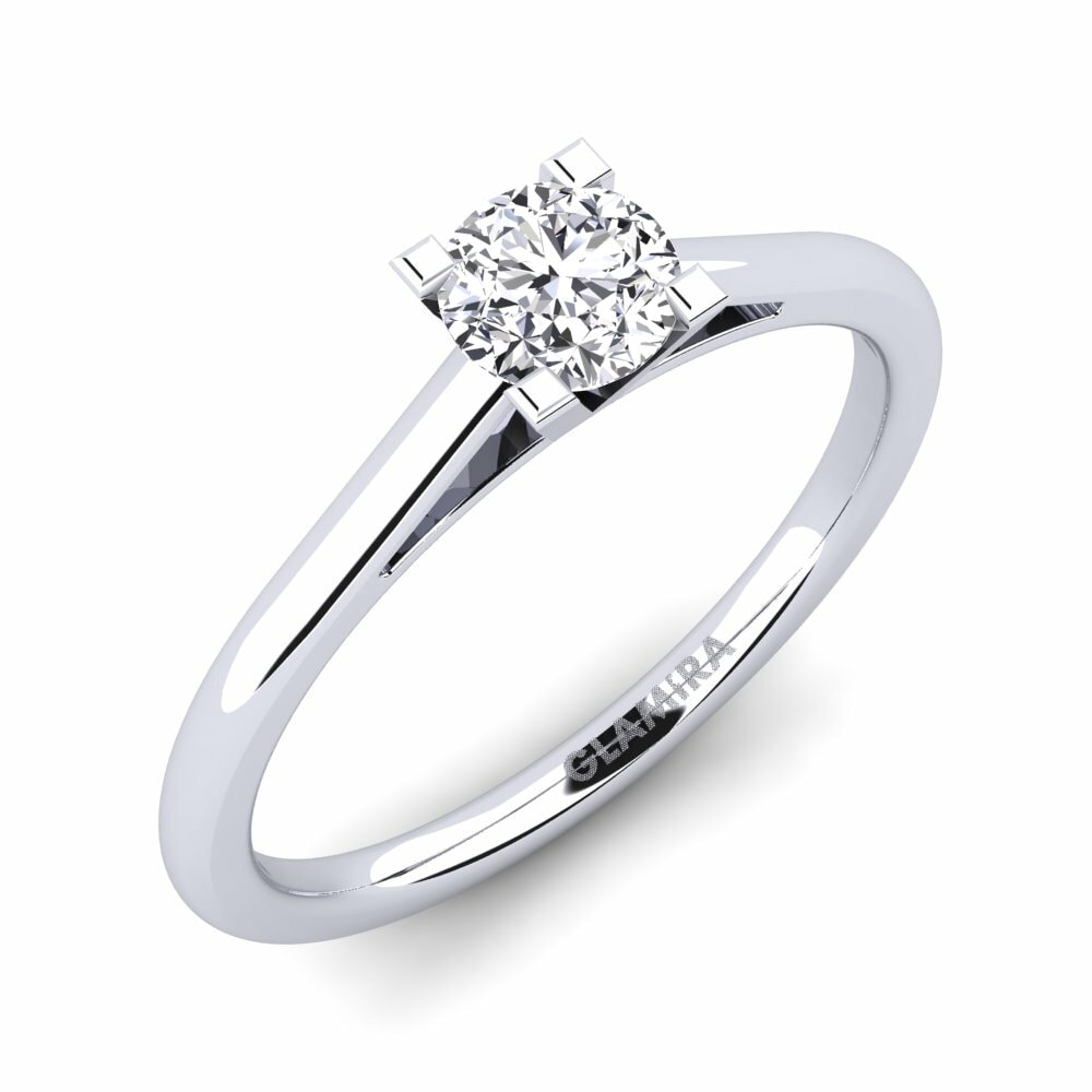 Classic Solitaire Engagement Rings GLAMIRA Nichele 585 White Gold Diamond