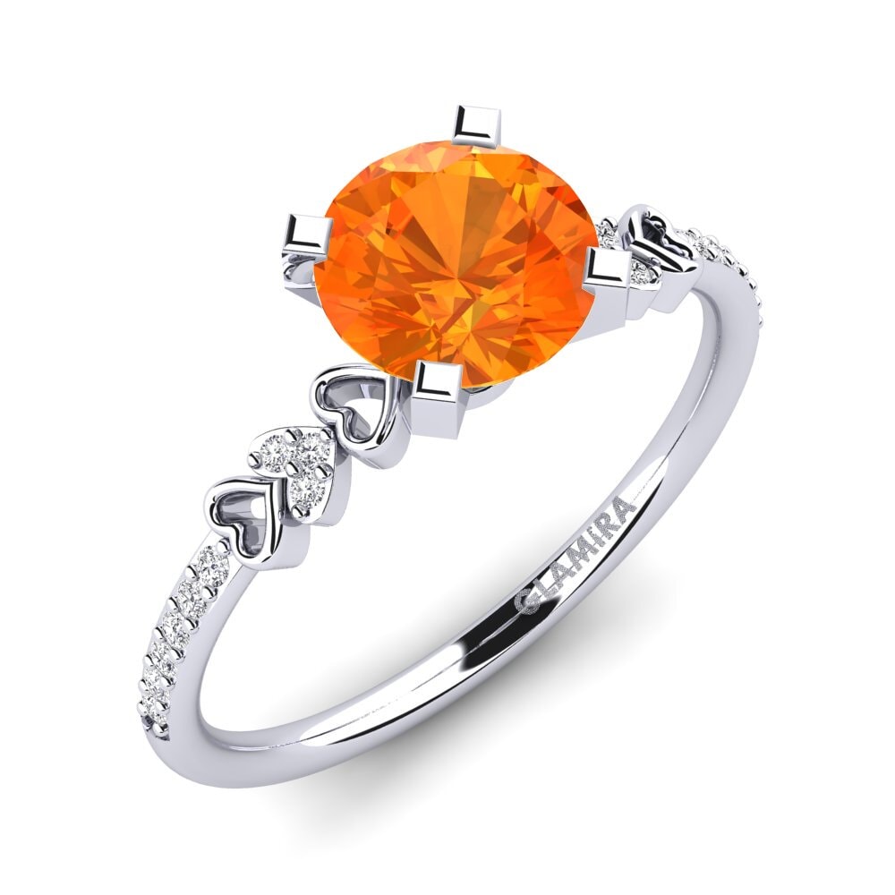 Orange Sapphire Engagement Ring Nichelle