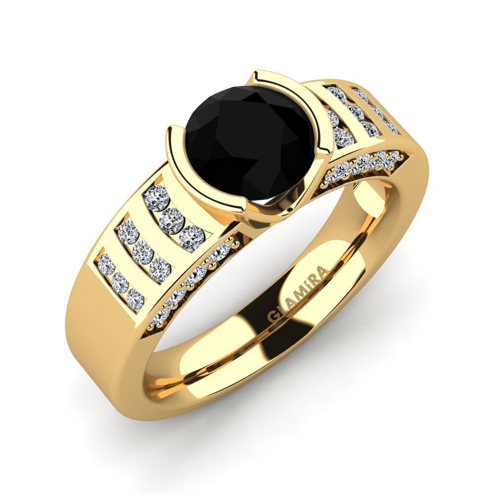 Onyx Noir Bague de fiançailles Nichol