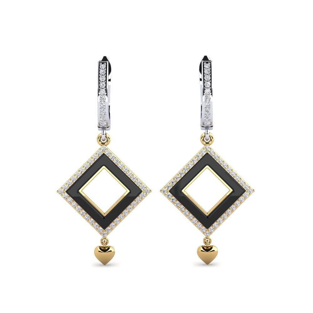 18ct Yellow & White Gold Lab Grown Diamond Women's Earring Nickson