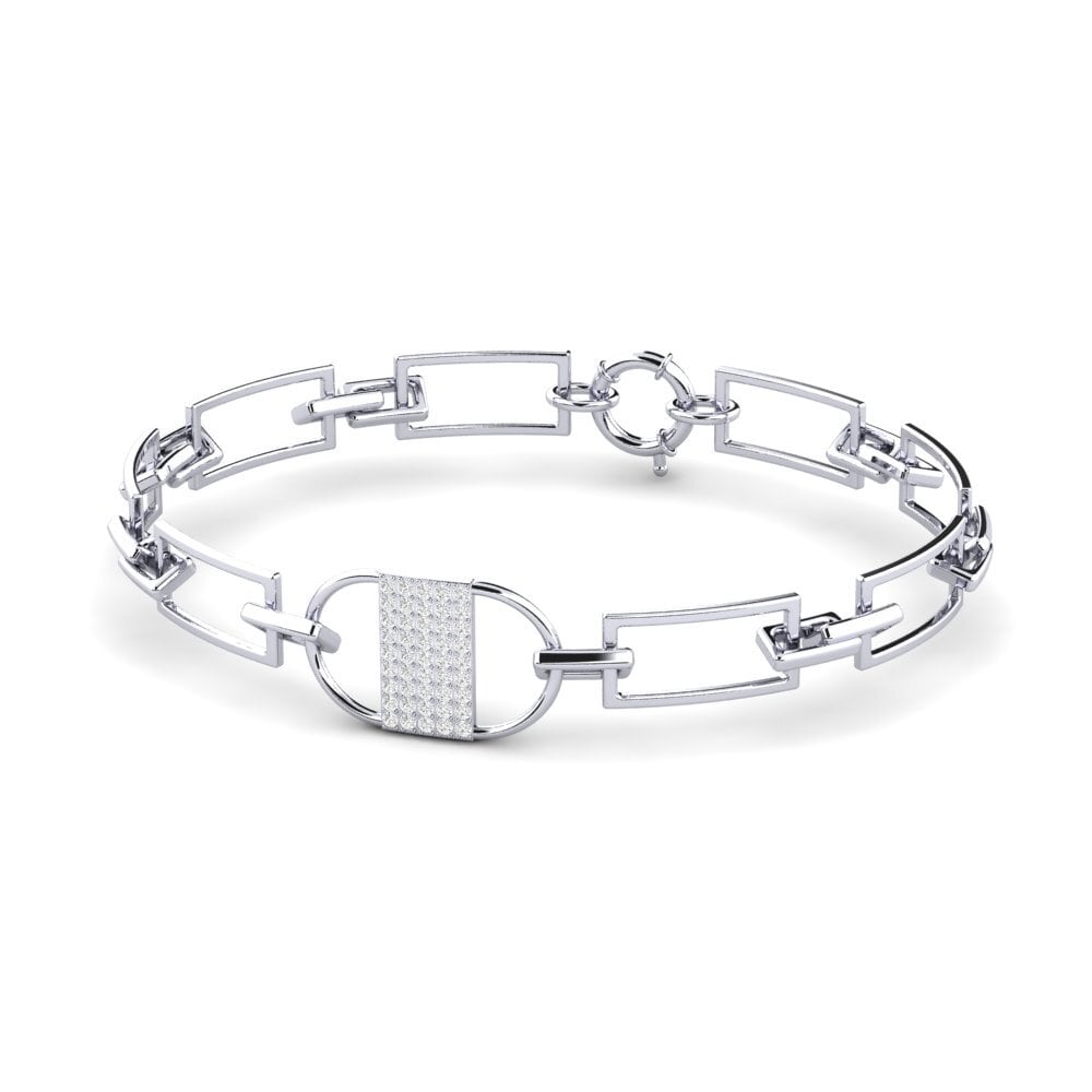 Paladio Zafiro blanco Pulsera de Mujer Niclaudia