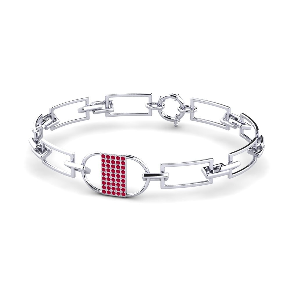 Platine 950 Rubis Bracelet pour femme Niclaudia