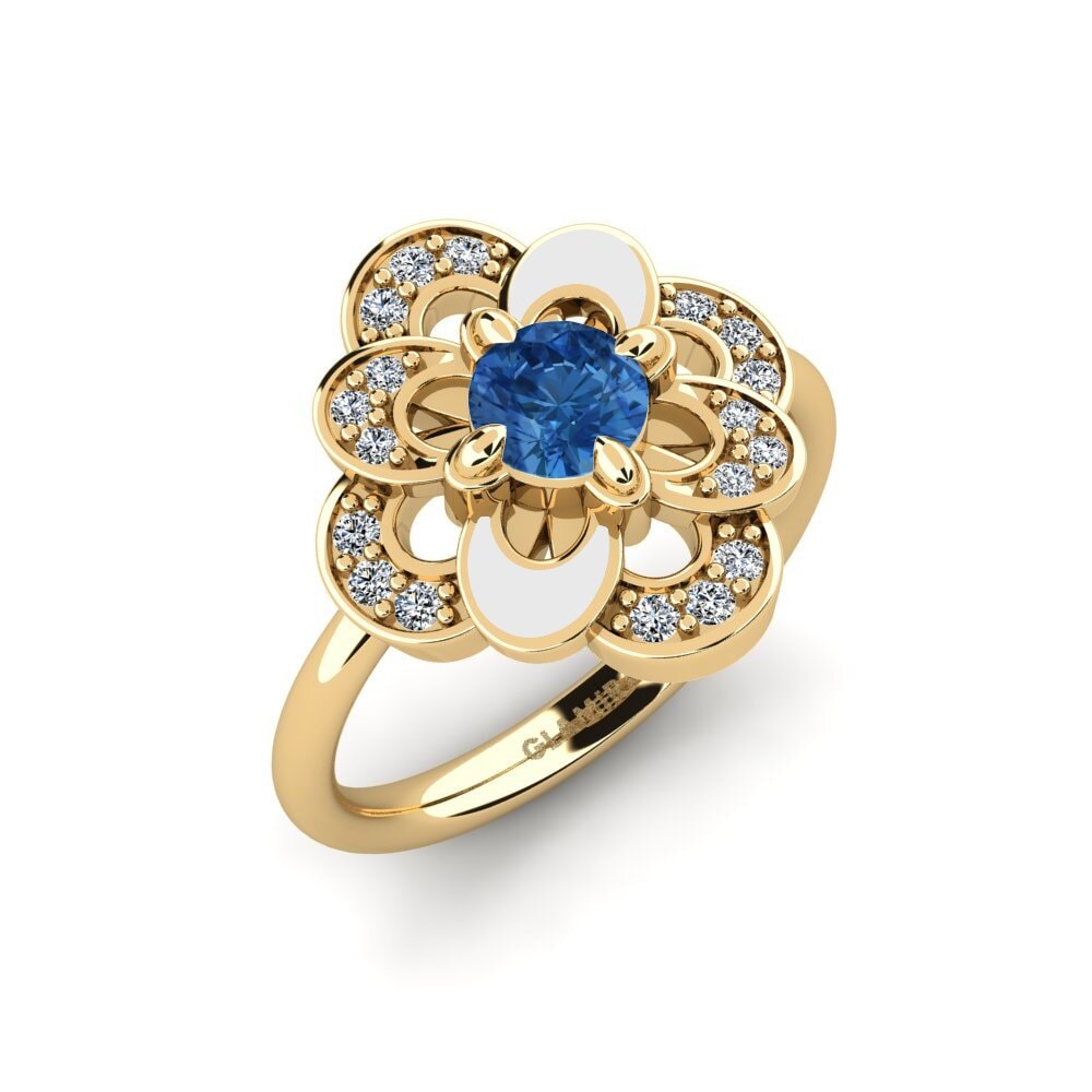 Dunkelblauer Zirkonia Ring Nigear
