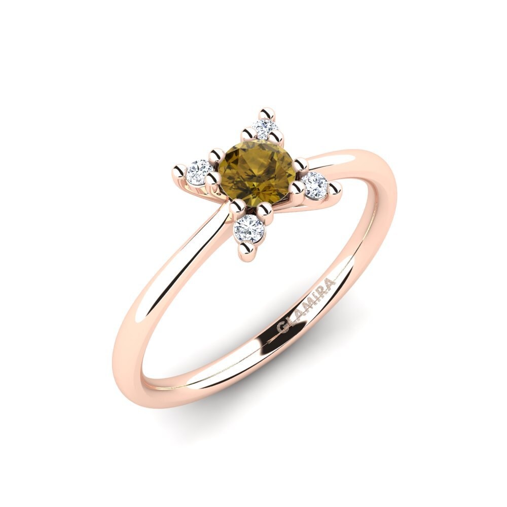 Brown Zircon Engagement Ring Nikkole