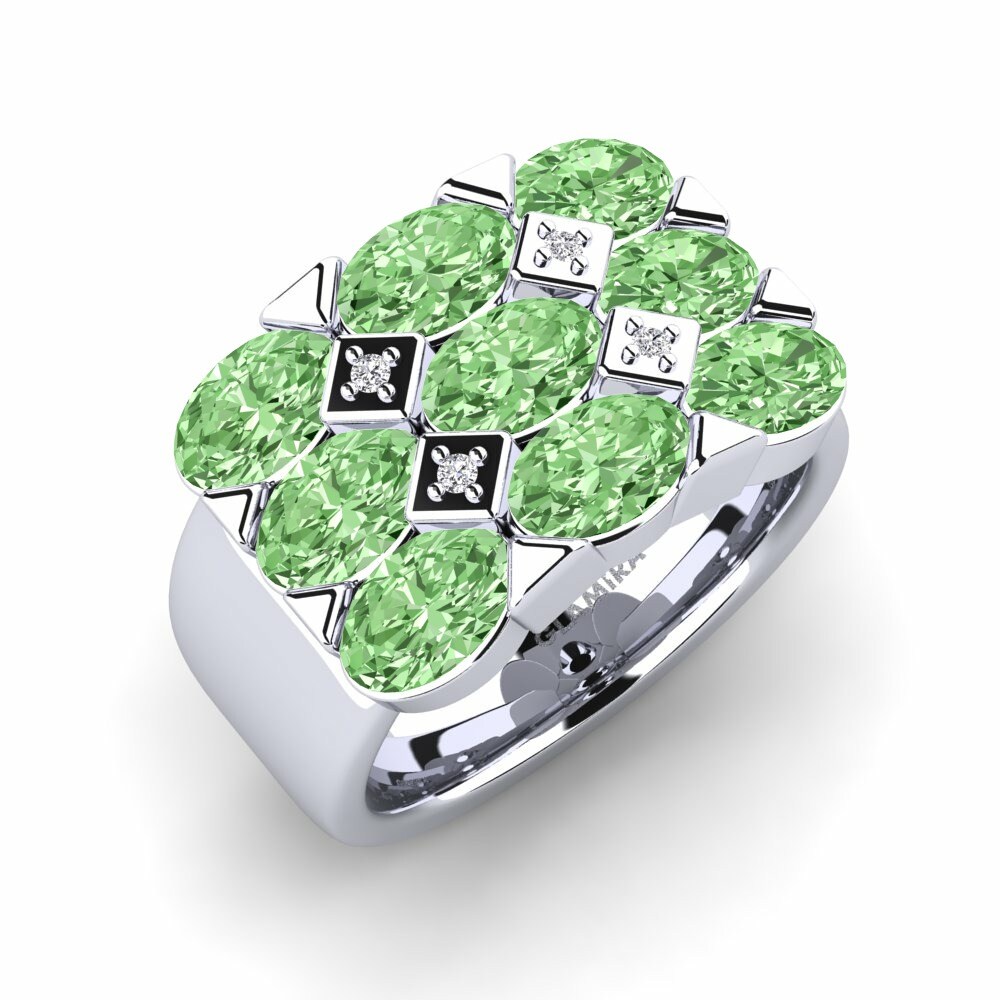 Green Diamond Ring Nikoleta