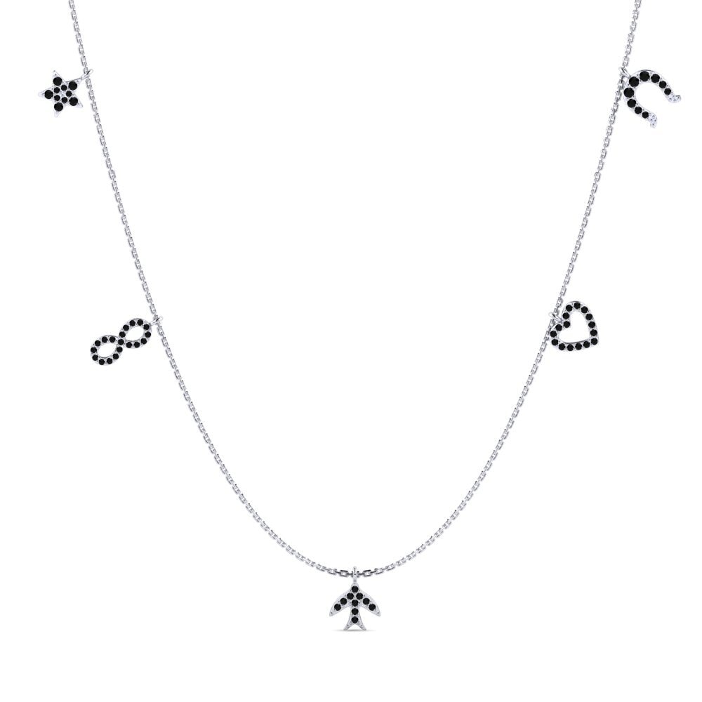 Black Sapphire Women's Necklace Nila