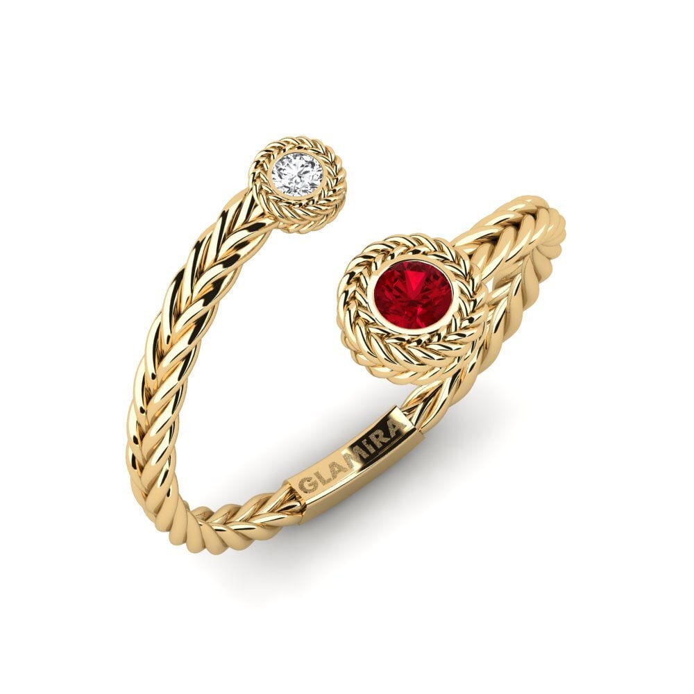 Red Zirconia Ring Nilam