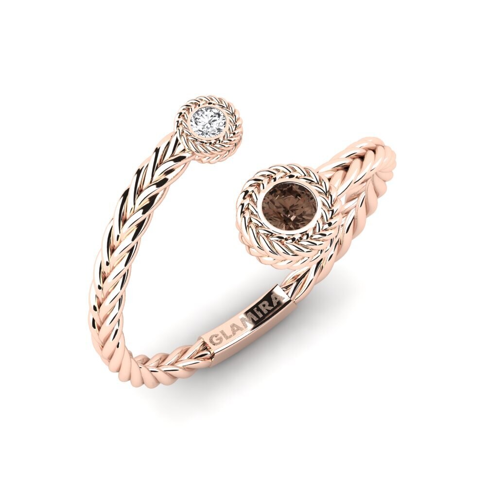 14ct Rose Gold Smoky Quartz Ring Nilam