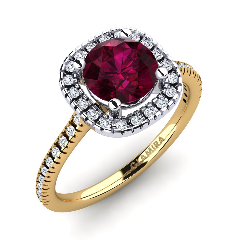 Bague De Fiançailles Unisexe Bande Avec X En Or Jaune 18K (750) - Neuve Avec étiquettes