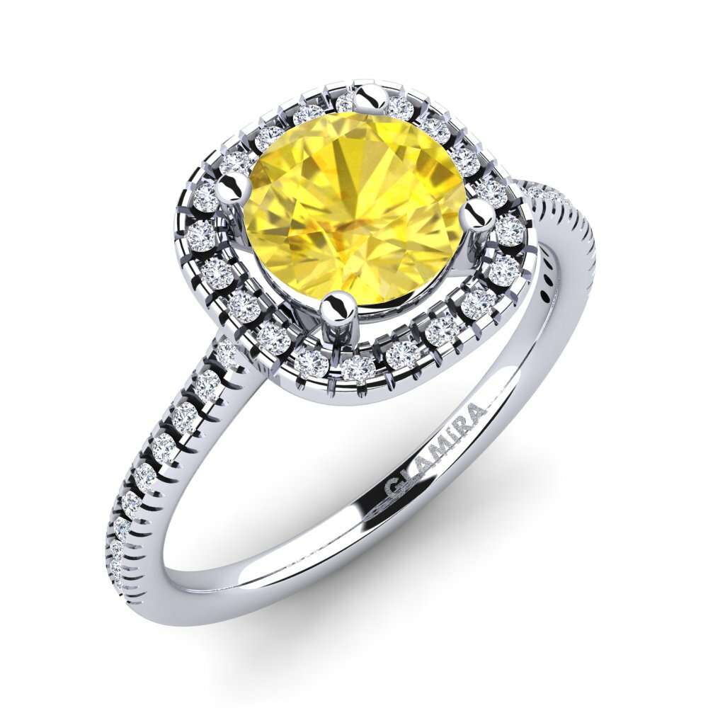 Yellow Sapphire Engagement Ring Nillson