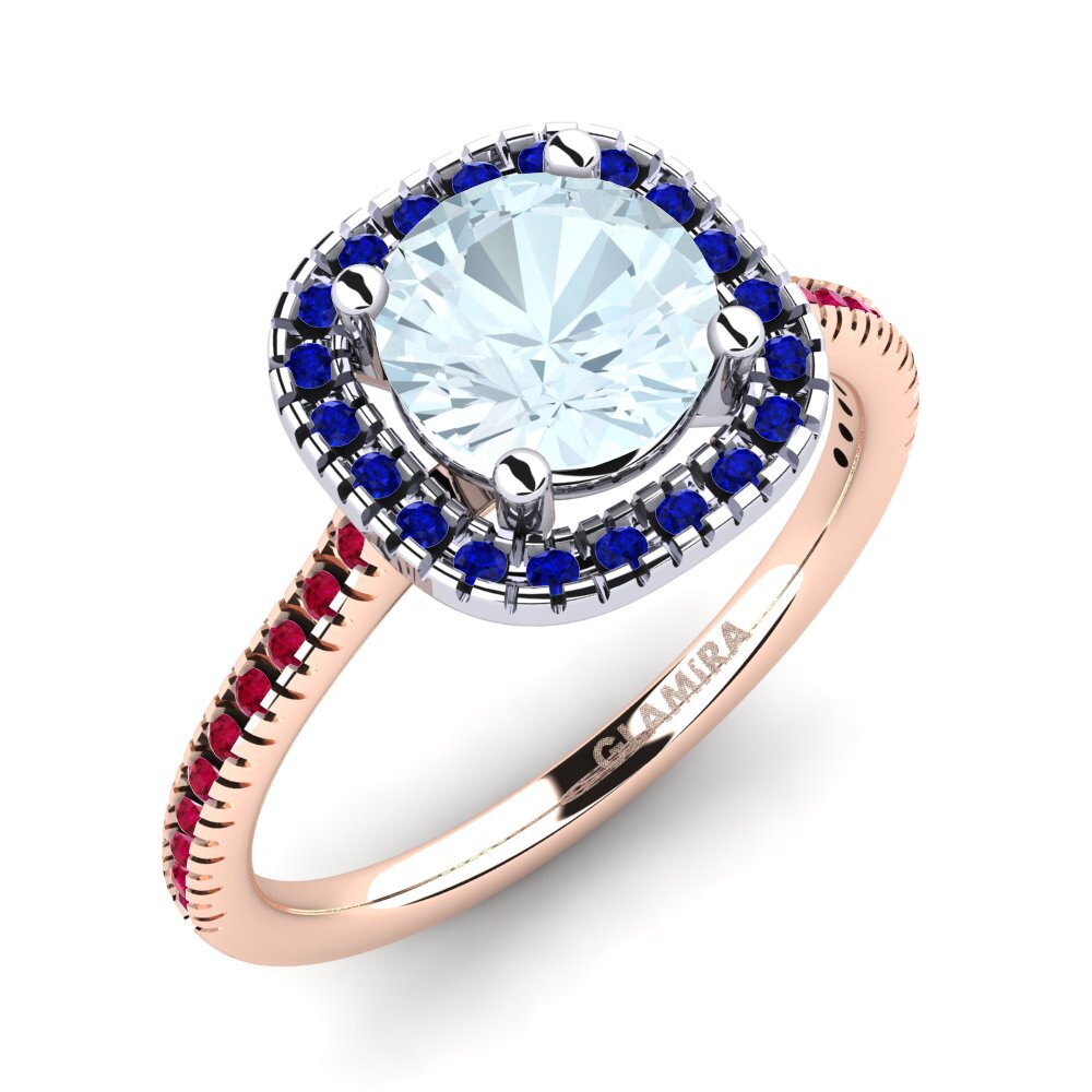 14ct Rose / White Gold Engagement Ring Nillson