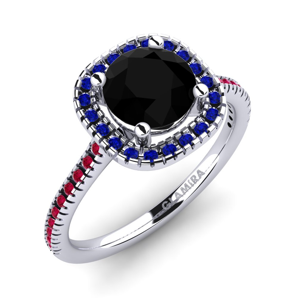 Black Sapphire Engagement Ring Nillson