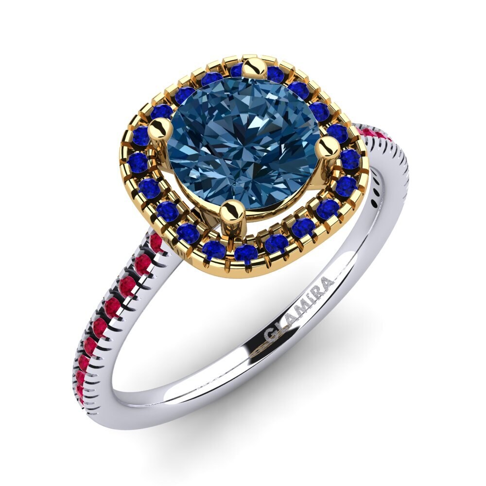 14ct White & Yellow Gold Engagement Ring Nillson