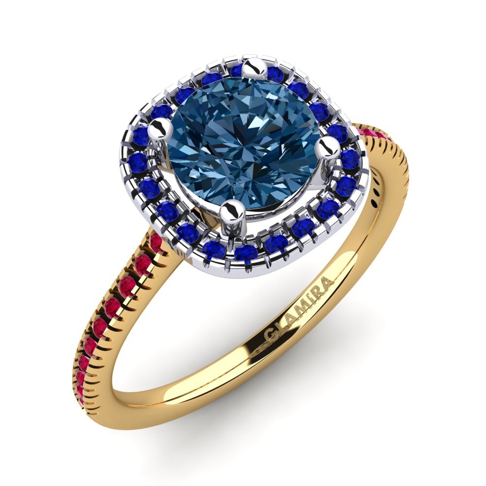 14ct Yellow & White Gold Engagement Ring Nillson