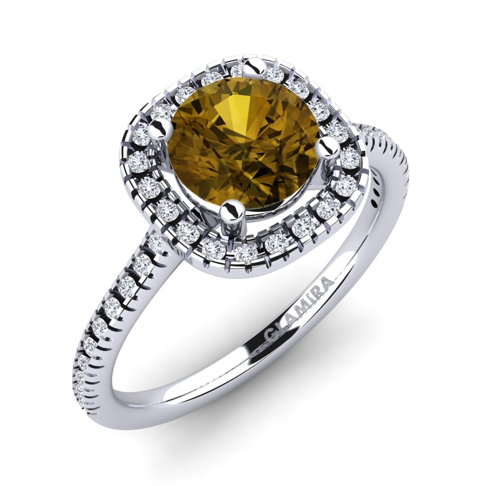 Brown Zircon Engagement Ring Nillson